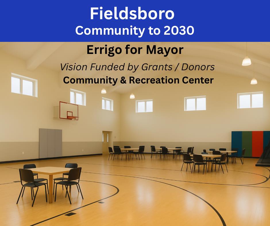 picture of fieldsboro concept of a community center with a wide open basketball court with tables and chairs
